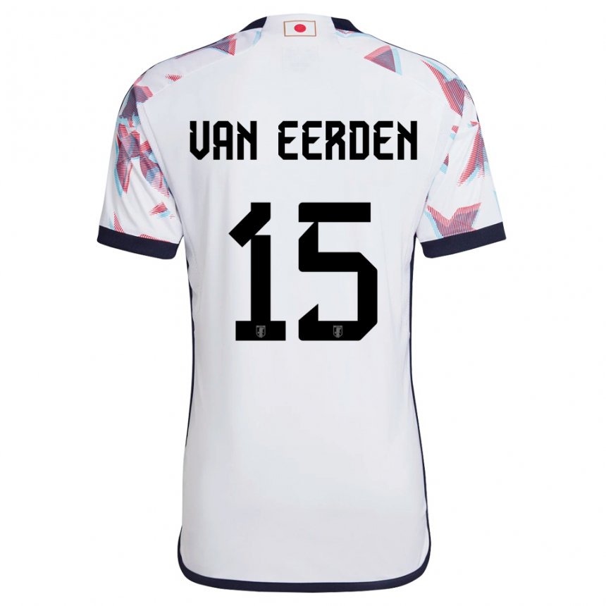 Hombre Camiseta Japón Shawn Van Eerden #15 Blanco 2ª Equipación 22-24 La Camisa