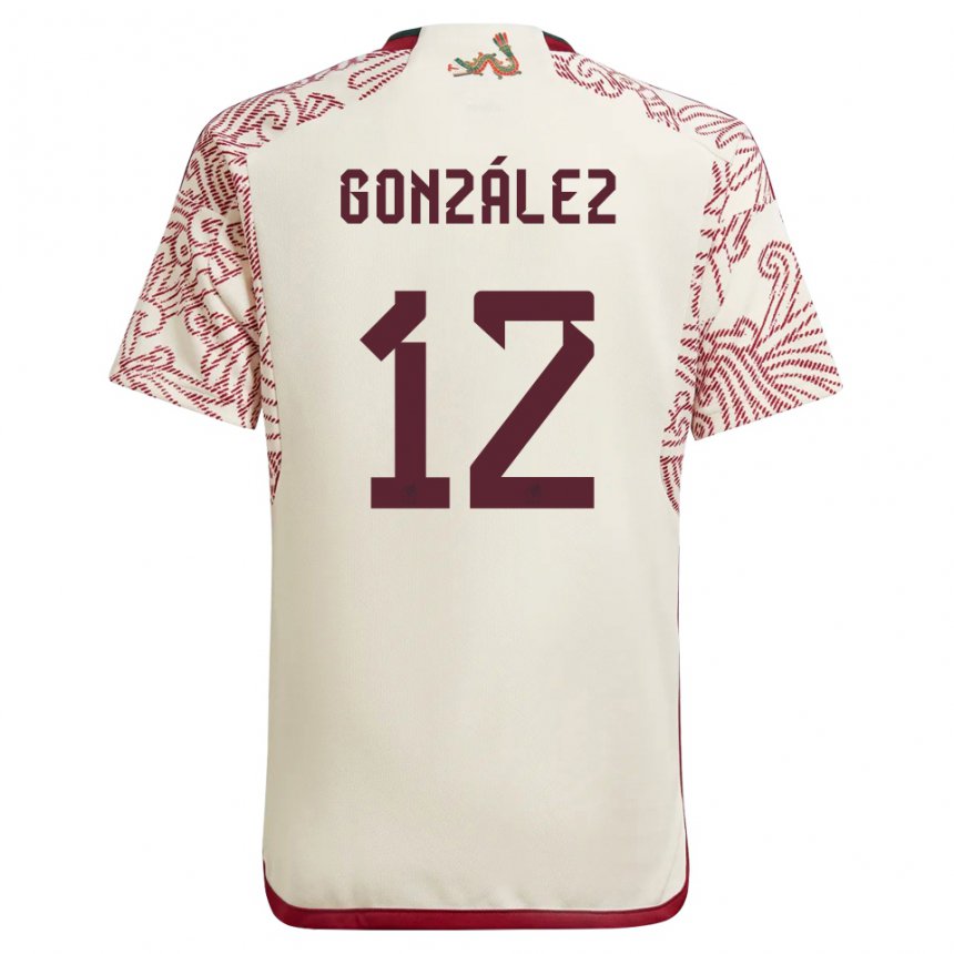 Hombre Camiseta México Itzel Gonzalez #12 Maravilla Blanco Rojo 2ª Equipación 22-24 La Camisa