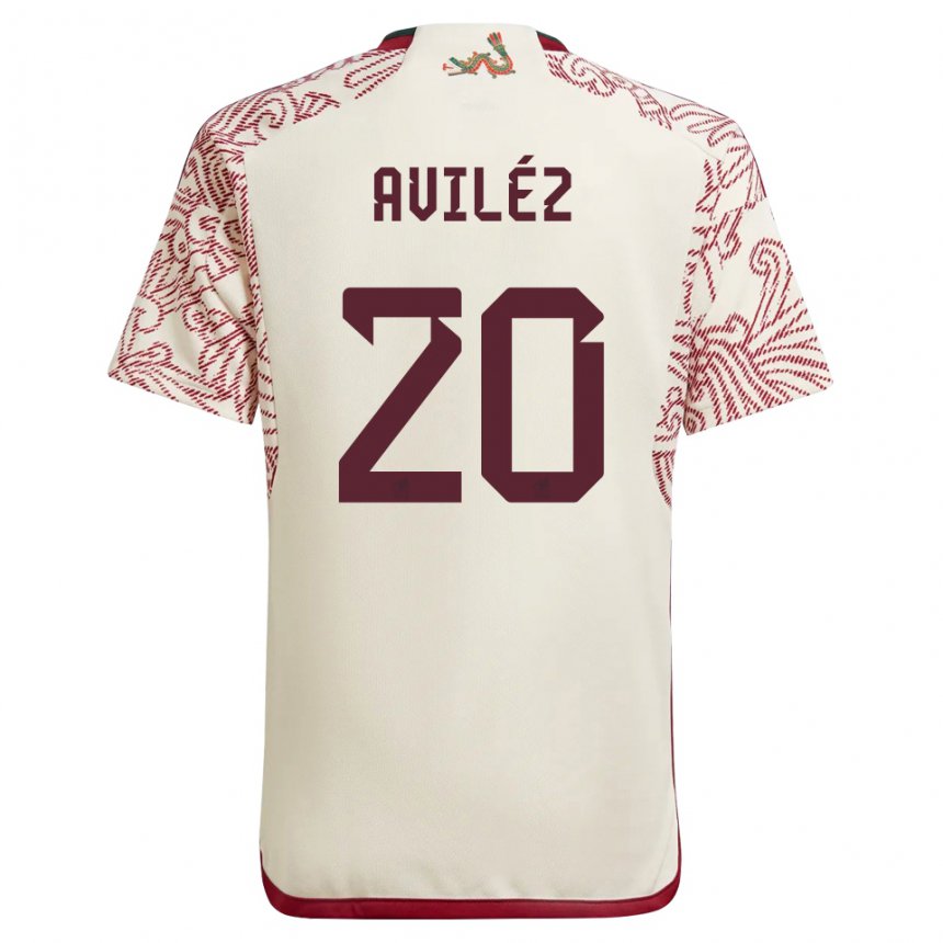 Hombre Camiseta México Aylin Avilez #20 Maravilla Blanco Rojo 2ª Equipación 22-24 La Camisa