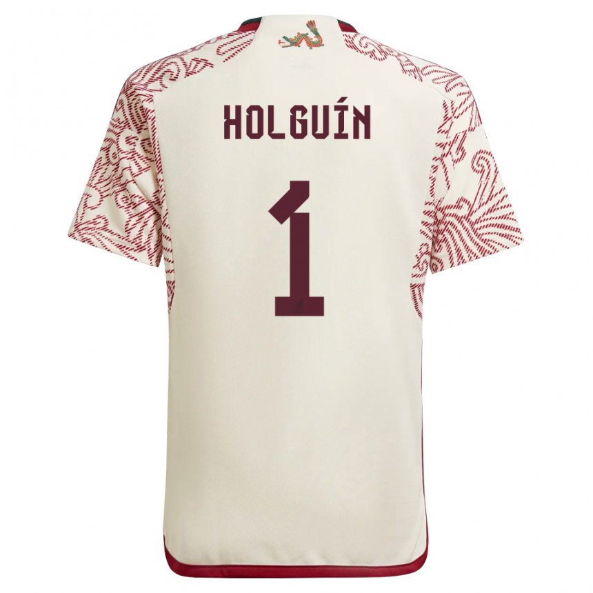 Hombre Camiseta México Hector Holguin #1 Maravilla Blanco Rojo 2ª Equipación 22-24 La Camisa