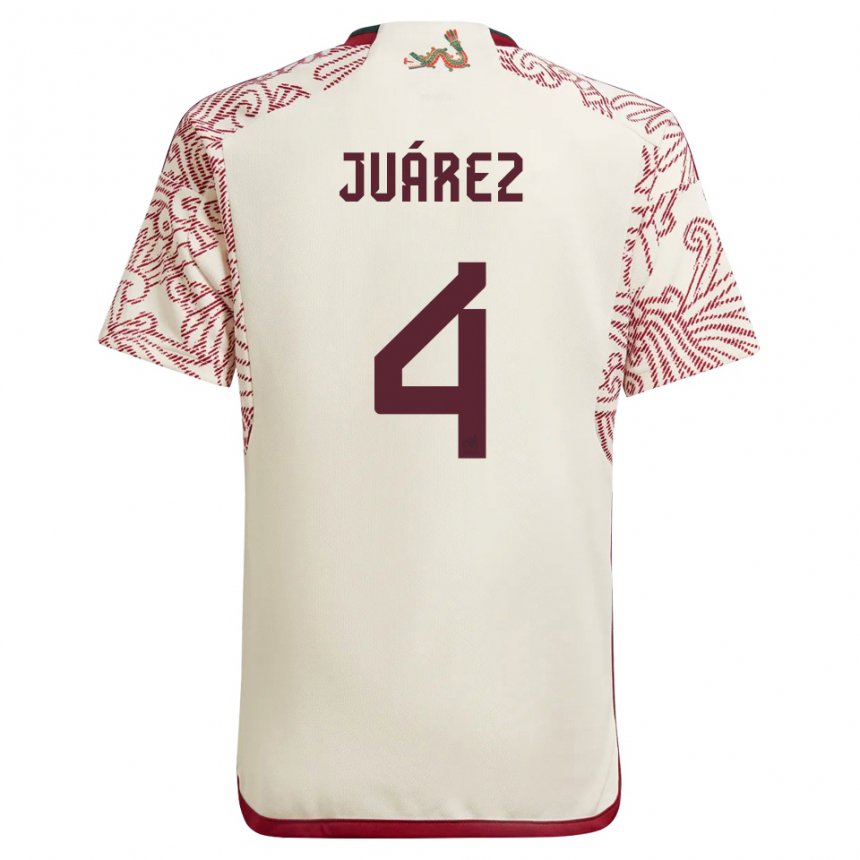 Hombre Camiseta México Ramon Juarez #4 Maravilla Blanco Rojo 2ª Equipación 22-24 La Camisa