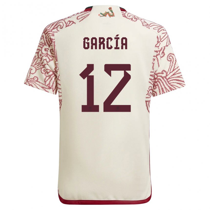 Hombre Camiseta México Eduardo Garcia #12 Maravilla Blanco Rojo 2ª Equipación 22-24 La Camisa