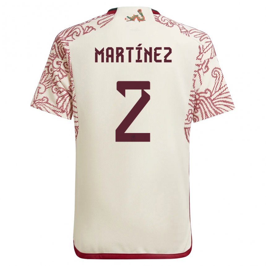 Hombre Camiseta México Emilio Martinez #2 Maravilla Blanco Rojo 2ª Equipación 22-24 La Camisa
