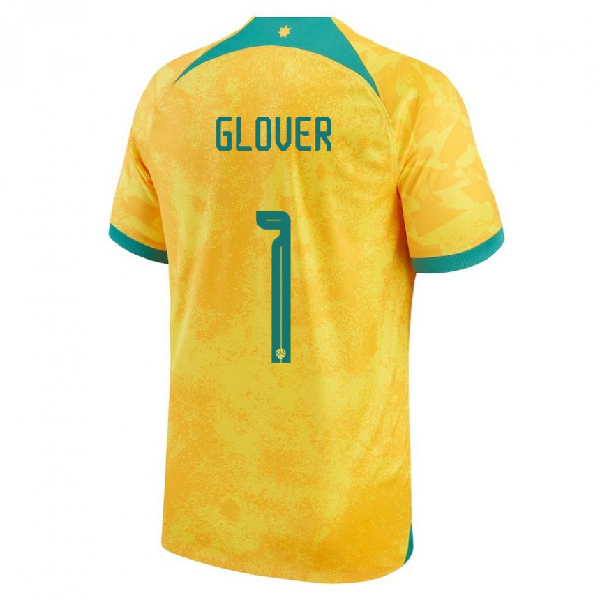Mujer Camiseta Australia Thomas Glover #1 Dorado 1ª Equipación 22-24 La Camisa