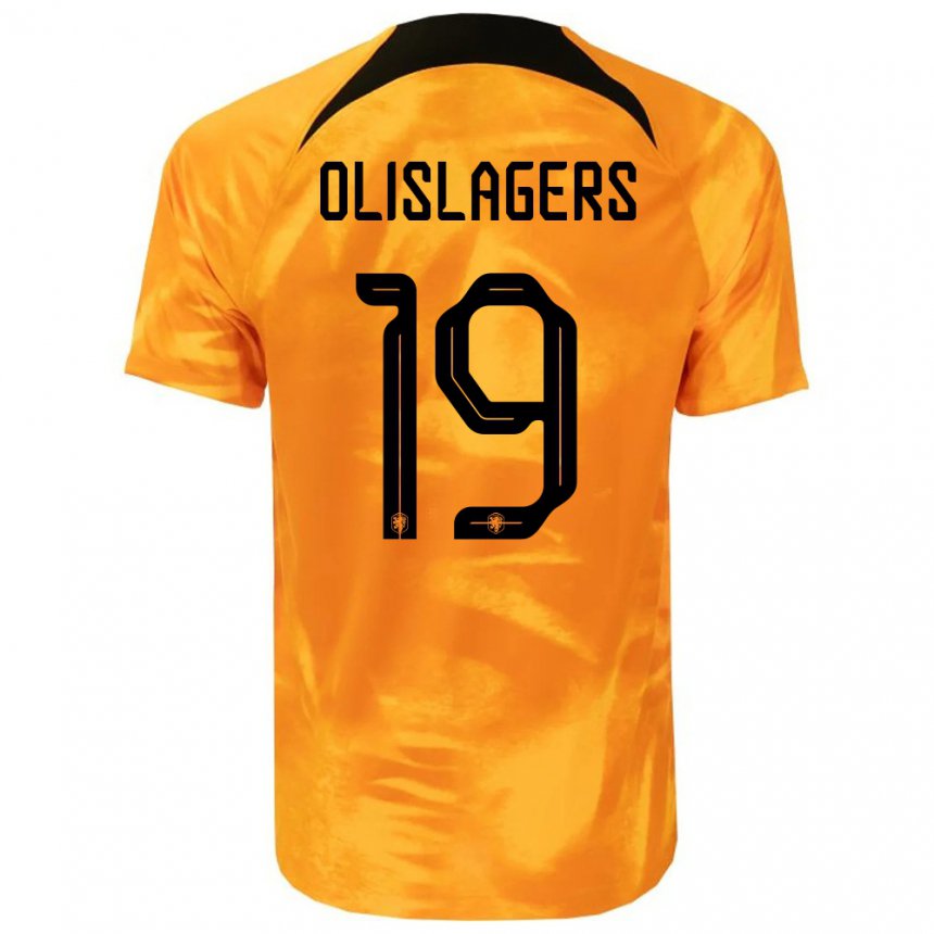 Mujer Camiseta Países Bajos Marisa Olislagers #19 Naranja Láser 1ª Equipación 22-24 La Camisa