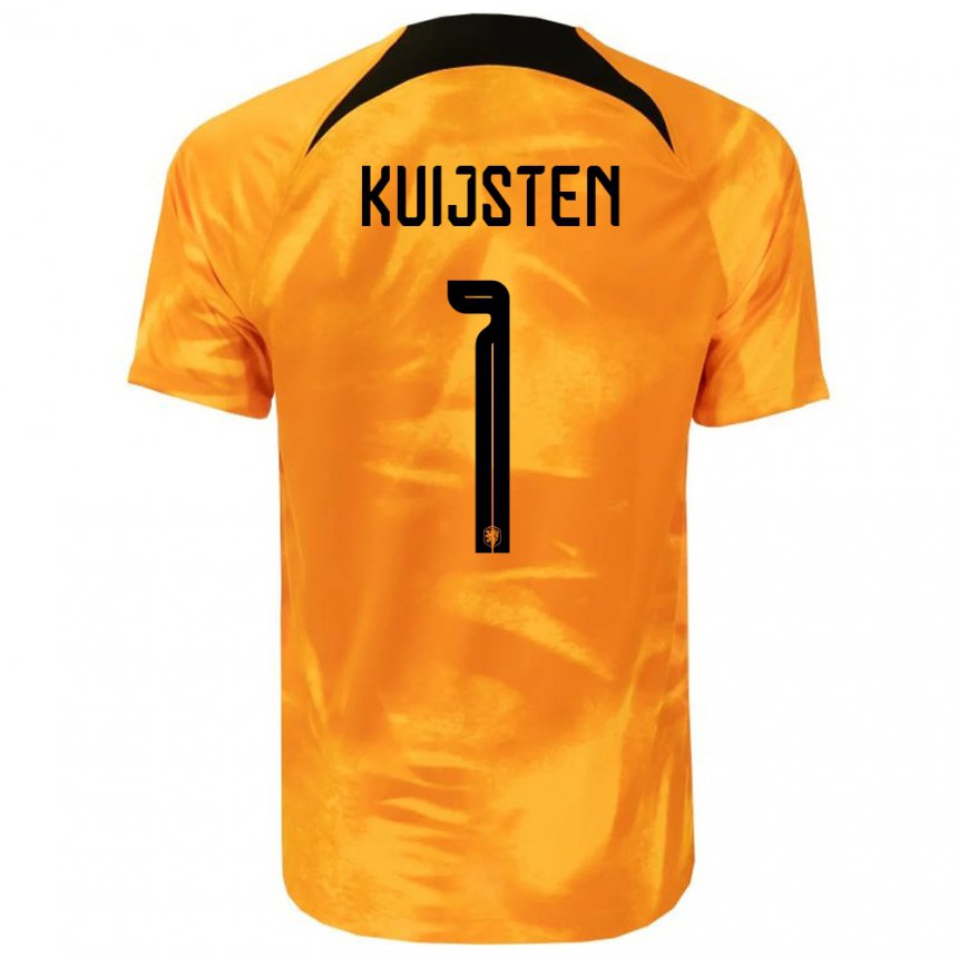 Mujer Camiseta Países Bajos Tristan Kuijsten #1 Naranja Láser 1ª Equipación 22-24 La Camisa
