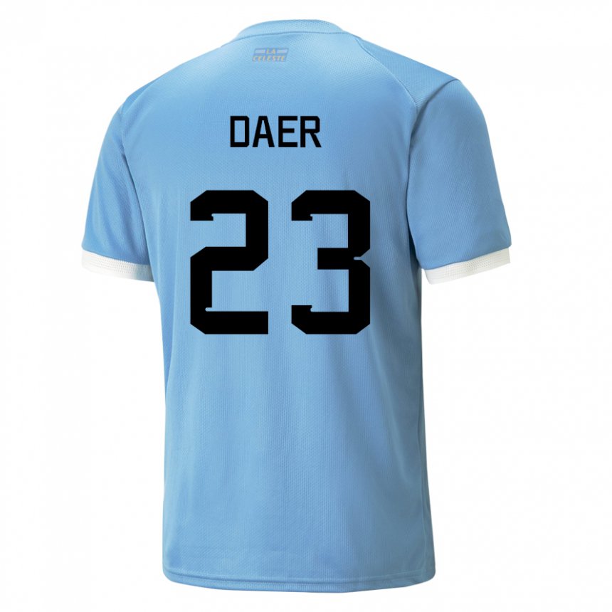 Mujer Camiseta Uruguay Zulma Daer #23 Azul 1ª Equipación 22-24 La Camisa