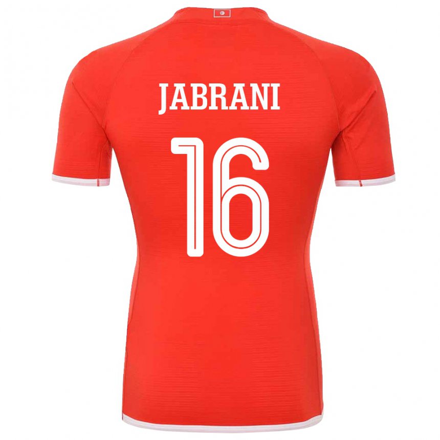 Mujer Camiseta Túnez Soulaima Jabrani #16 Rojo 1ª Equipación 22-24 La Camisa