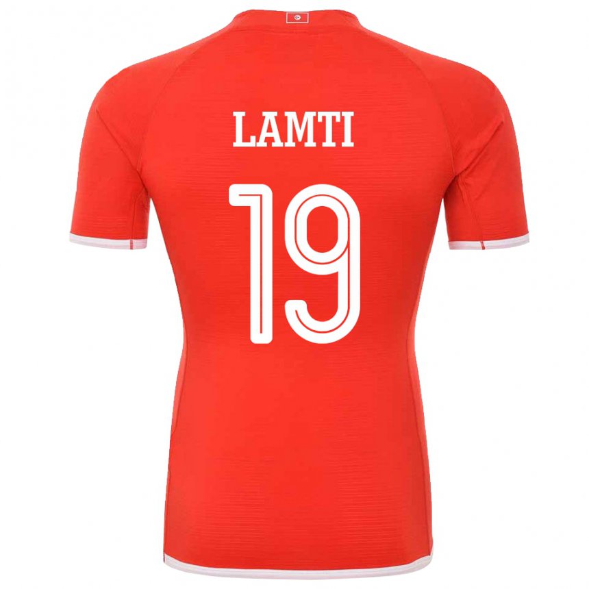 Mujer Camiseta Túnez Chirine Lamti #19 Rojo 1ª Equipación 22-24 La Camisa