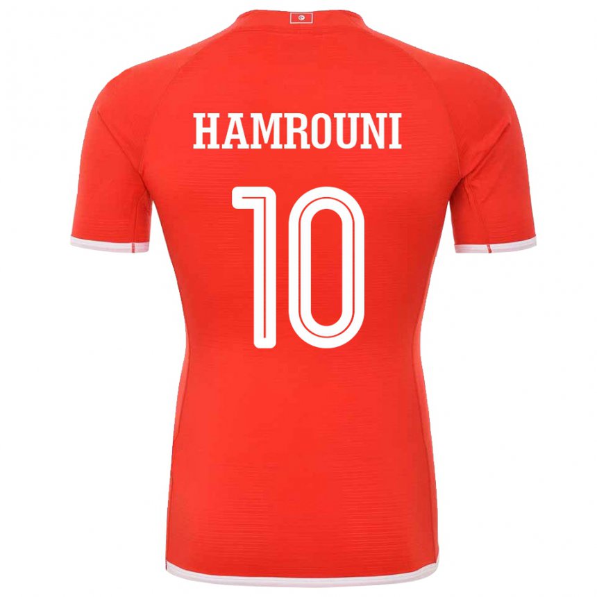 Mujer Camiseta Túnez Rayen Hamrouni #10 Rojo 1ª Equipación 22-24 La Camisa