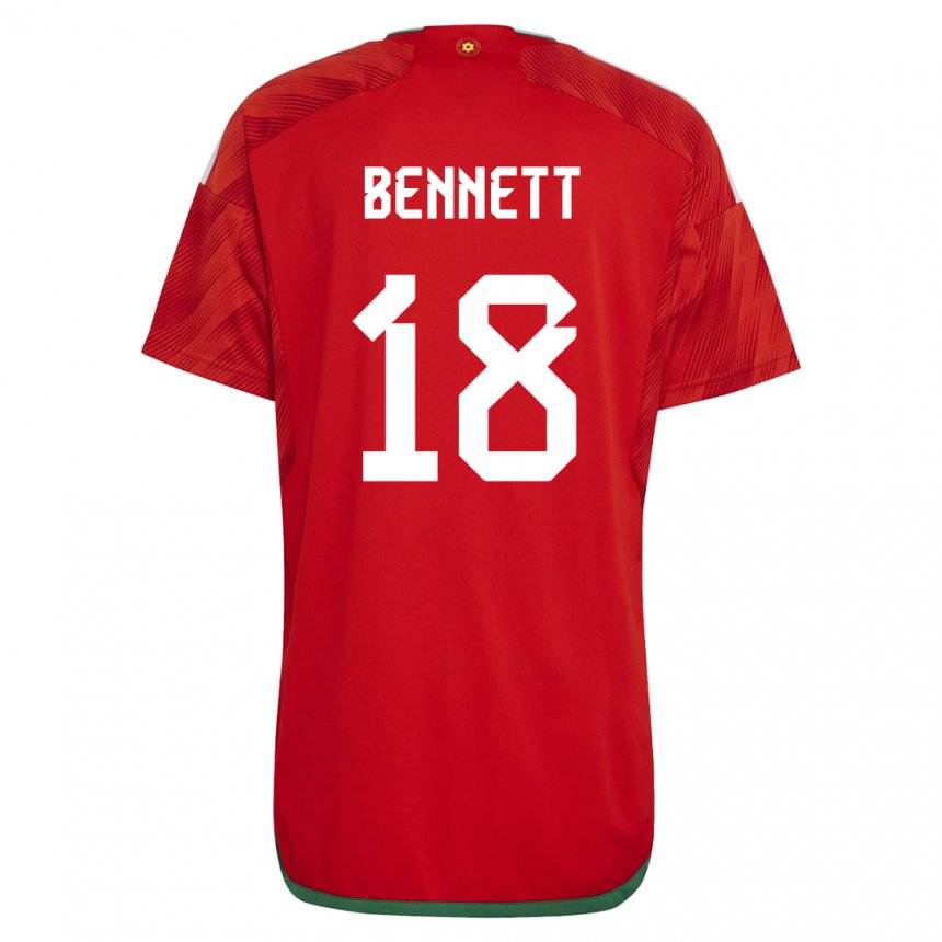 Mujer Camiseta Gales Murphy Bennett #18 Rojo 1ª Equipación 22-24 La Camisa