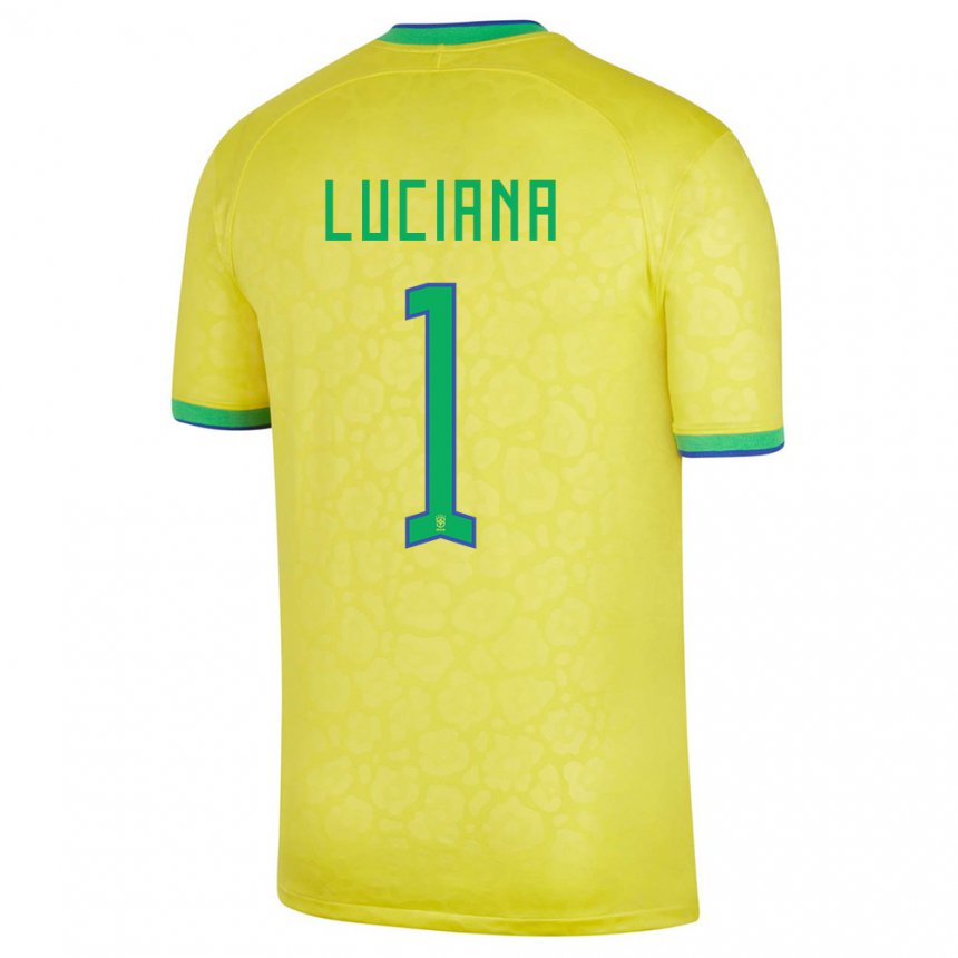 Mujer Camiseta Brasil Luciana #1 Amarillo 1ª Equipación 22-24 La Camisa