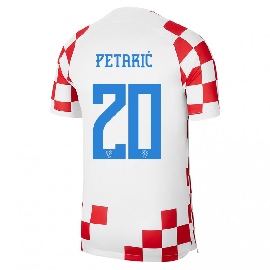 Mujer Camiseta Croacia Nika Petaric #20 Rojo Blanco 1ª Equipación 22-24 La Camisa