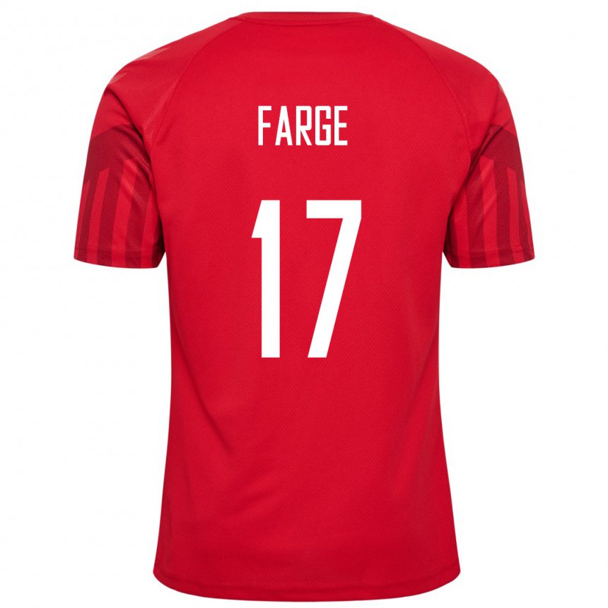 Mujer Camiseta Dinamarca Emma Farge #17 Rojo 1ª Equipación 22-24 La Camisa
