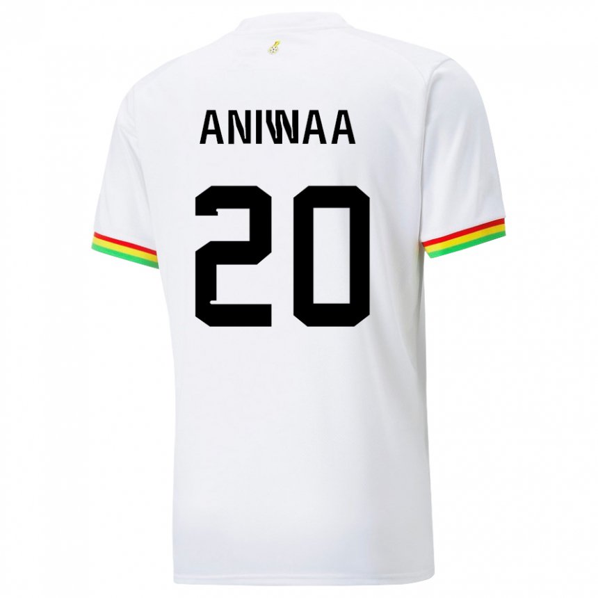 Mujer Camiseta Ghana Louisa Aniwaa #20 Blanco 1ª Equipación 22-24 La Camisa