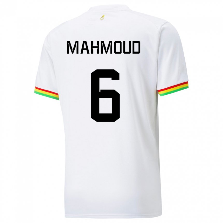 Mujer Camiseta Ghana Mohaison Mahmoud #6 Blanco 1ª Equipación 22-24 La Camisa