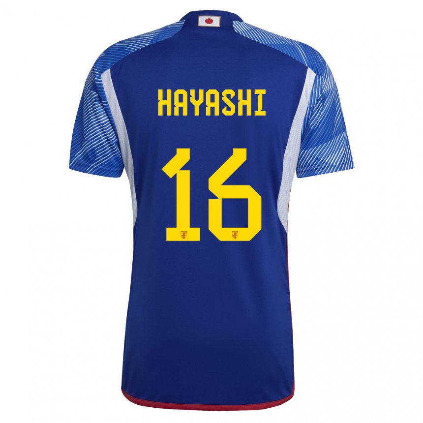Mujer Camiseta Japón Honoka Hayashi #16 Azul Real 1ª Equipación 22-24 La Camisa