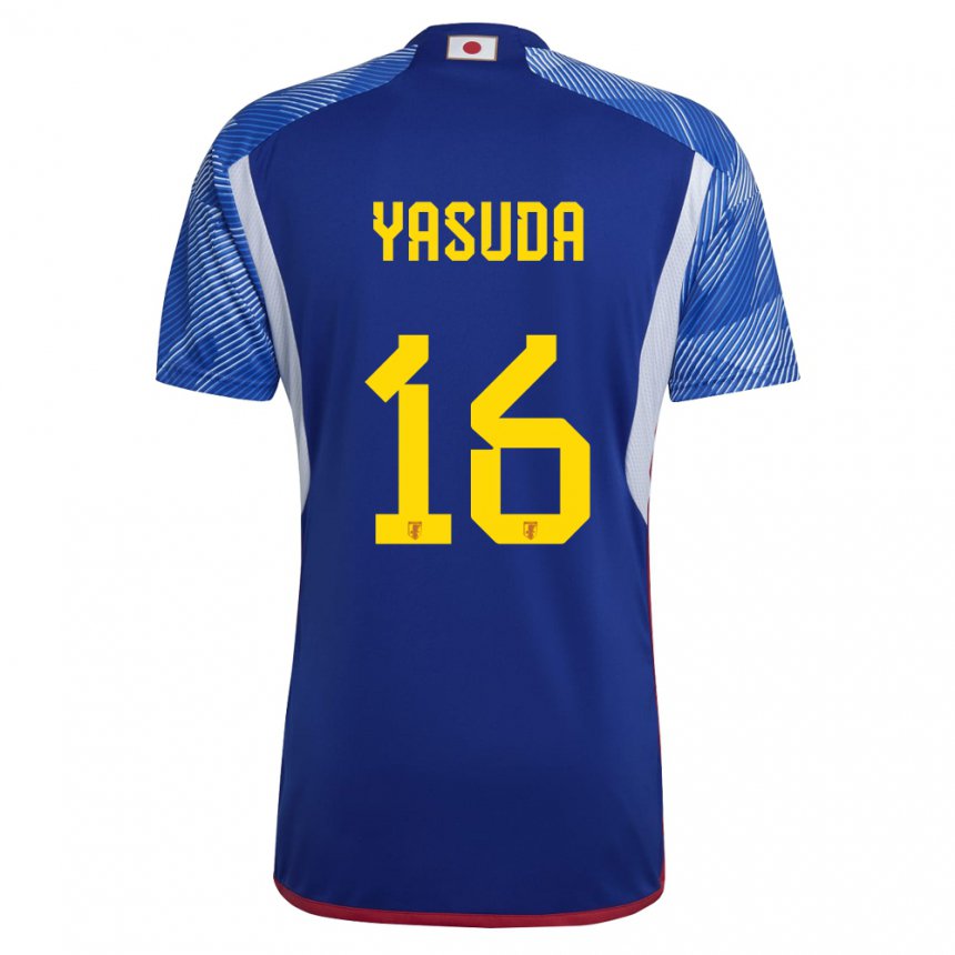 Mujer Camiseta Japón Kenshin Yasuda #16 Azul Real 1ª Equipación 22-24 La Camisa