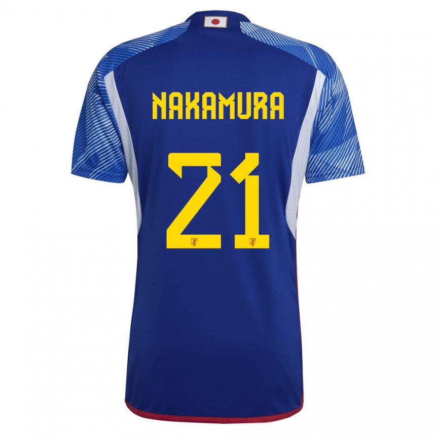 Mujer Camiseta Japón Jiro Nakamura #21 Azul Real 1ª Equipación 22-24 La Camisa