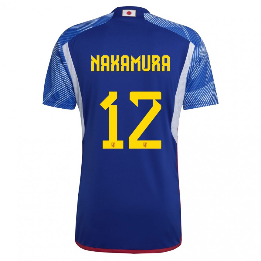 Mujer Camiseta Japón Keisuke Nakamura #12 Azul Real 1ª Equipación 22-24 La Camisa
