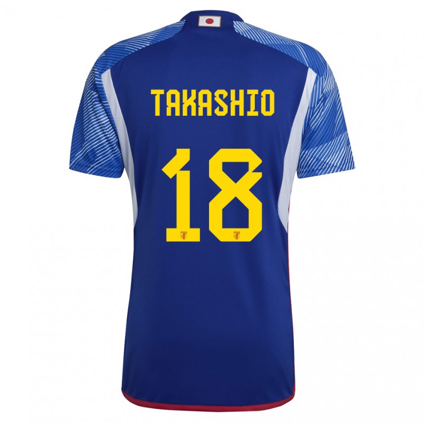 Mujer Camiseta Japón Hayase Takashio #18 Azul Real 1ª Equipación 22-24 La Camisa