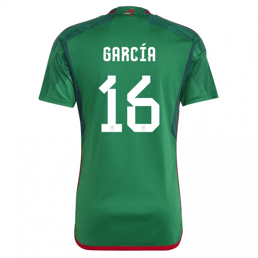 Mujer Camiseta México Uziel Garcia #16 Verde 1ª Equipación 22-24 La Camisa