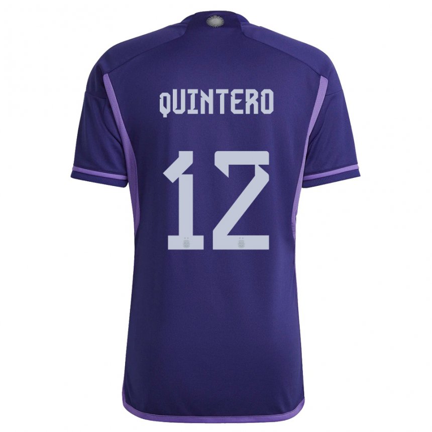 Mujer Camiseta Argentina Valentino Quintero #12 Morado 2ª Equipación 22-24 La Camisa