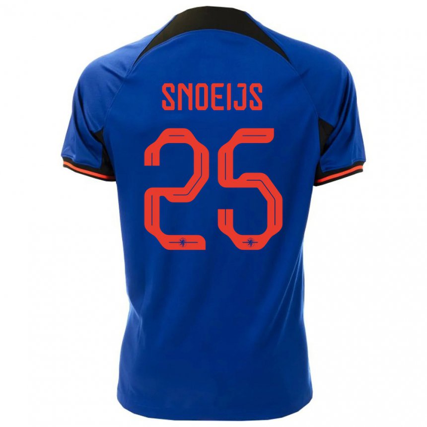 Mujer Camiseta Países Bajos Katja Snoeijs #25 Azul Real 2ª Equipación 22-24 La Camisa