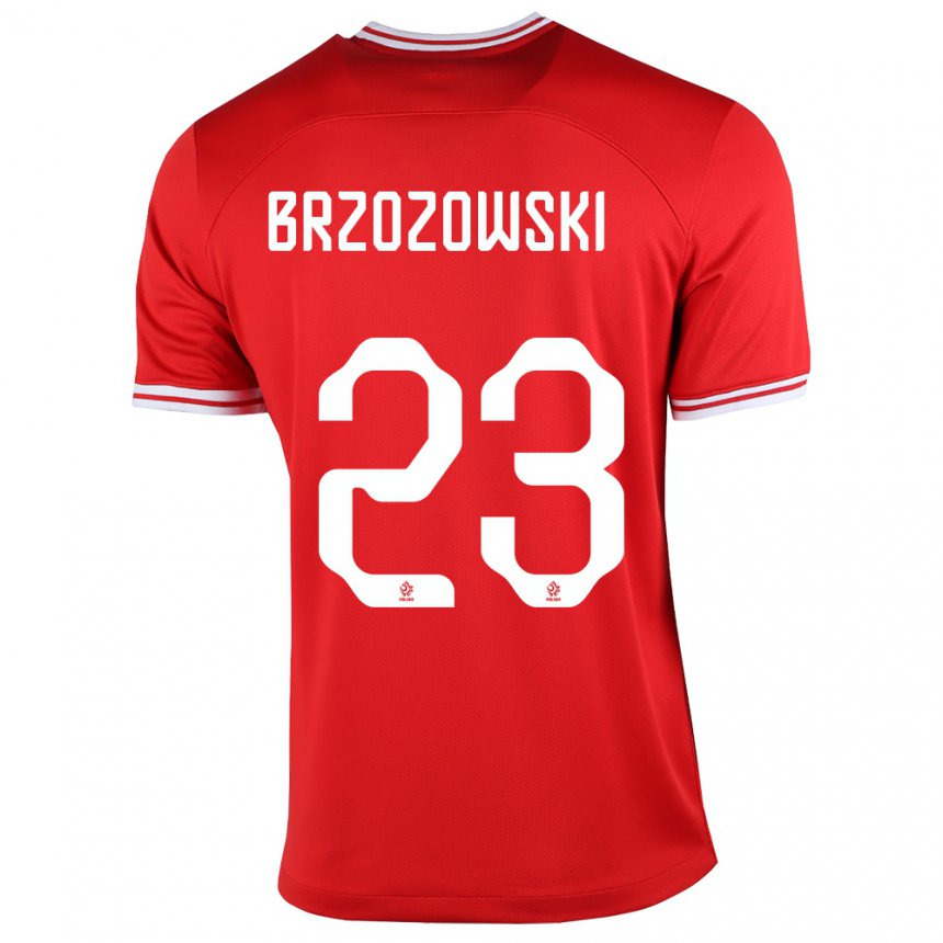 Mujer Camiseta Polonia Milosz Brzozowski #23 Rojo 2ª Equipación 22-24 La Camisa