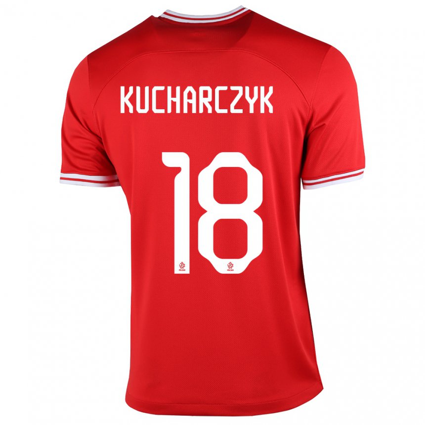 Mujer Camiseta Polonia Filip Kucharczyk #18 Rojo 2ª Equipación 22-24 La Camisa