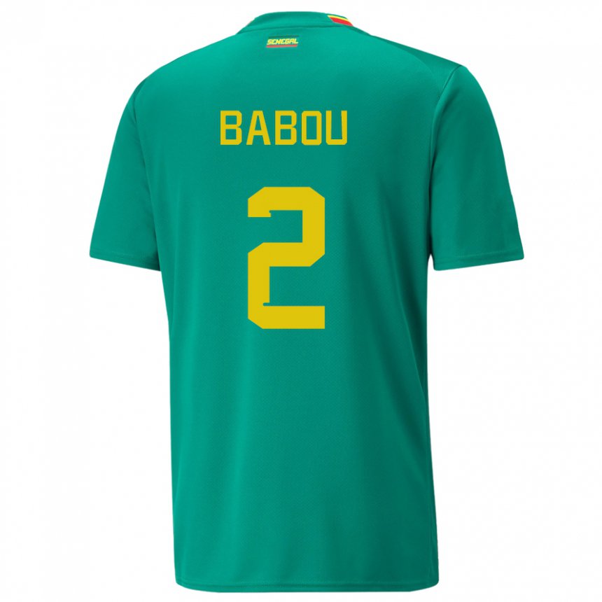 Mujer Camiseta Senegal Marieme Babou #2 Verde 2ª Equipación 22-24 La Camisa
