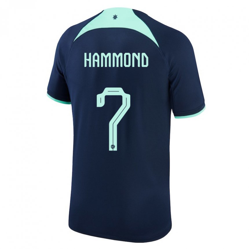 Mujer Camiseta Australia Tristan Hammond #7 Azul Oscuro 2ª Equipación 22-24 La Camisa