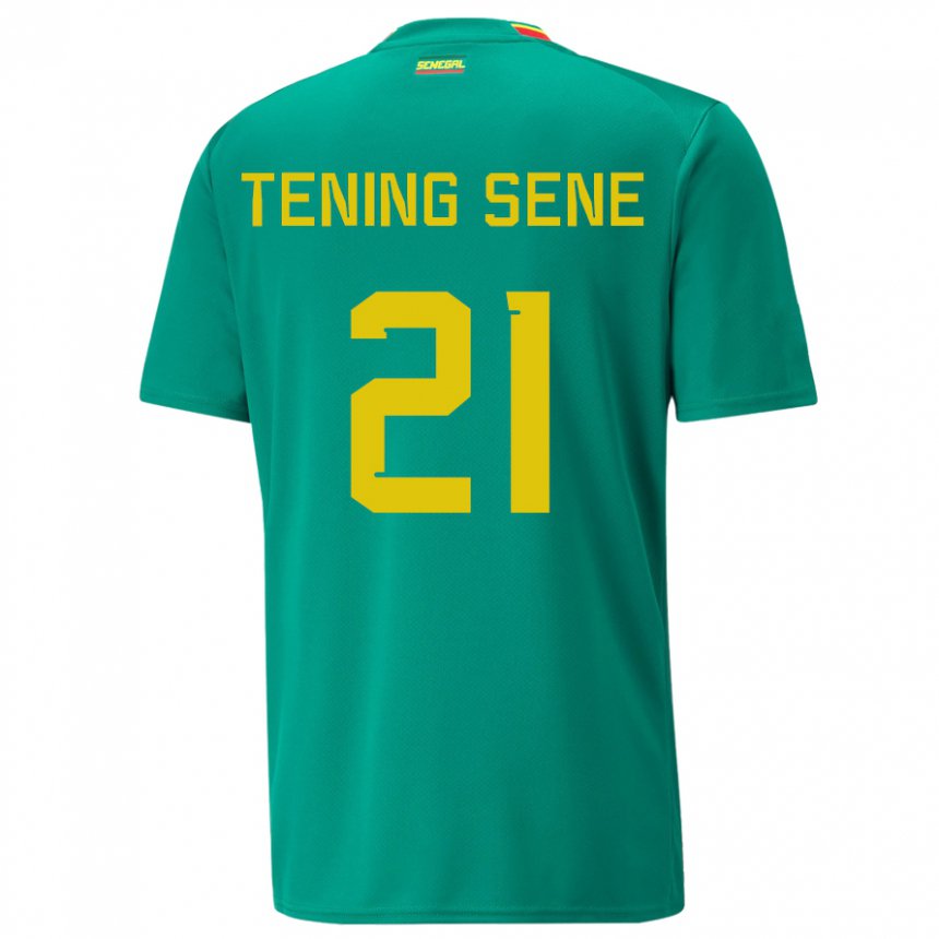 Mujer Camiseta Senegal Tening Sene #21 Verde 2ª Equipación 22-24 La Camisa