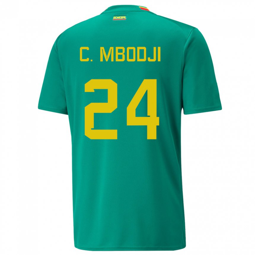 Mujer Camiseta Senegal Coumba Sylla Mbodji #24 Verde 2ª Equipación 22-24 La Camisa