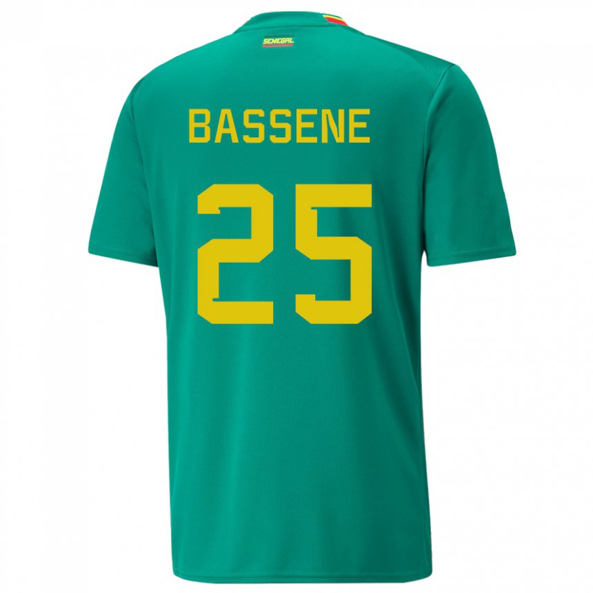 Mujer Camiseta Senegal Pascaline Bassene #25 Verde 2ª Equipación 22-24 La Camisa