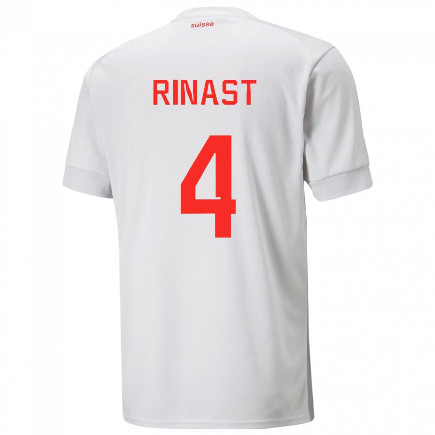 Mujer Camiseta Suiza Rachel Rinast #4 Blanco 2ª Equipación 22-24 La Camisa