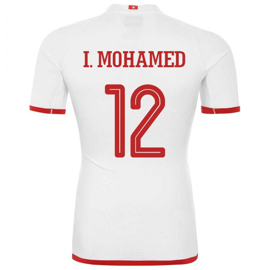 Mujer Camiseta Túnez Ibtissem Ben Mohamed #12 Blanco 2ª Equipación 22-24 La Camisa