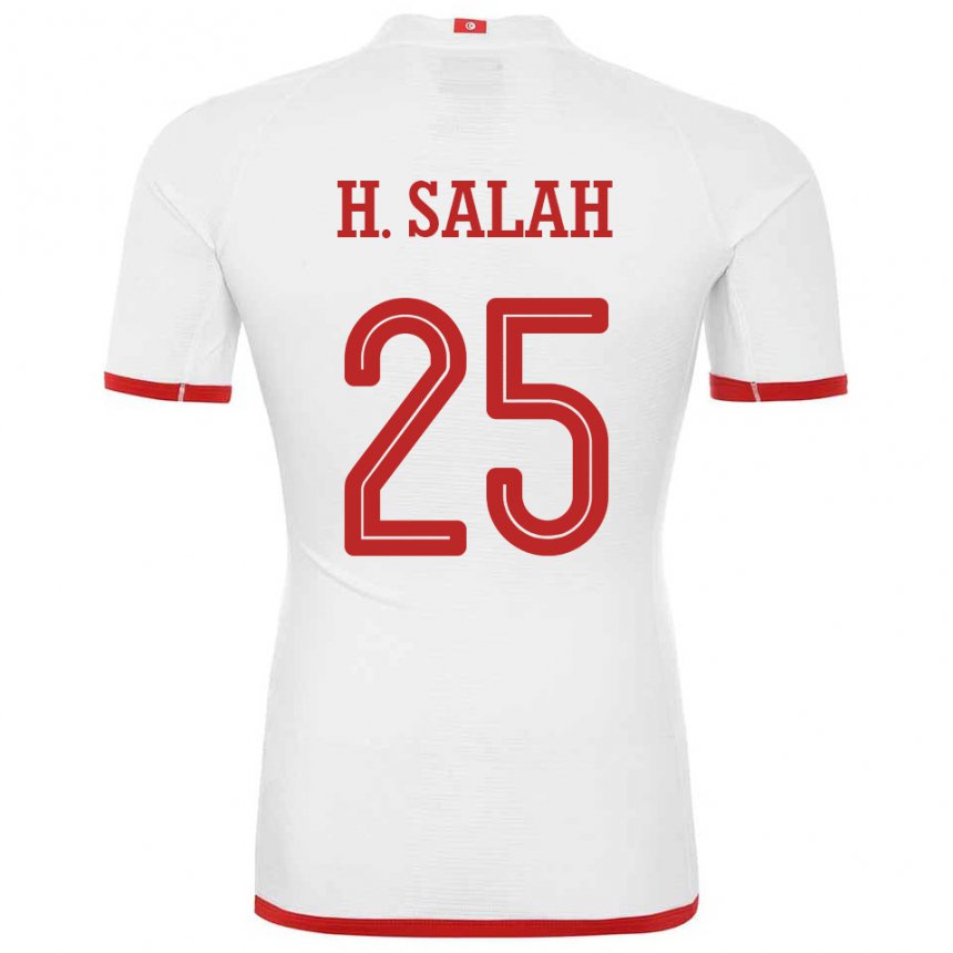 Mujer Camiseta Túnez Heni Ben Salah #25 Blanco 2ª Equipación 22-24 La Camisa