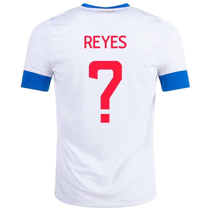 Mujer Camiseta Costa Rica Kenan Reyes #0 Blanco 2ª Equipación 22-24 La Camisa