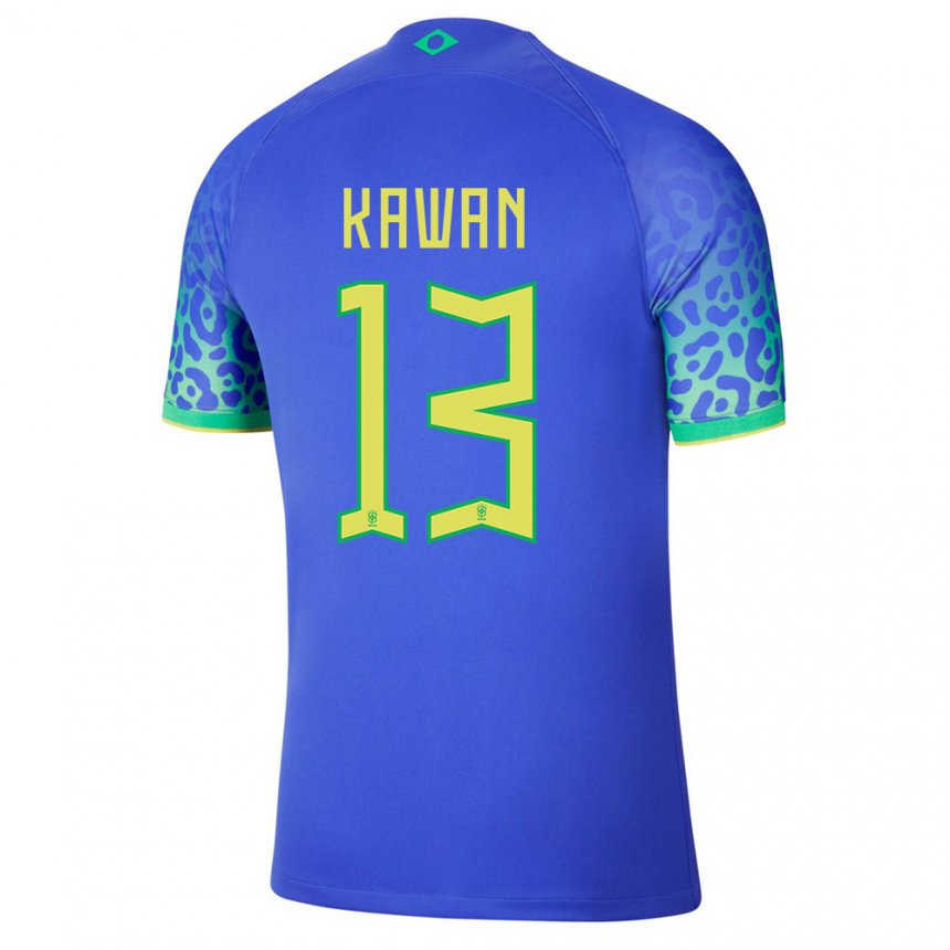 Mujer Camiseta Brasil Lucas Kawan #13 Azul 2ª Equipación 22-24 La Camisa