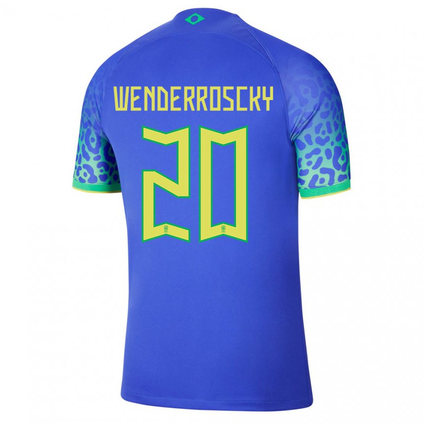 Mujer Camiseta Brasil Arthur Wenderroscky #20 Azul 2ª Equipación 22-24 La Camisa