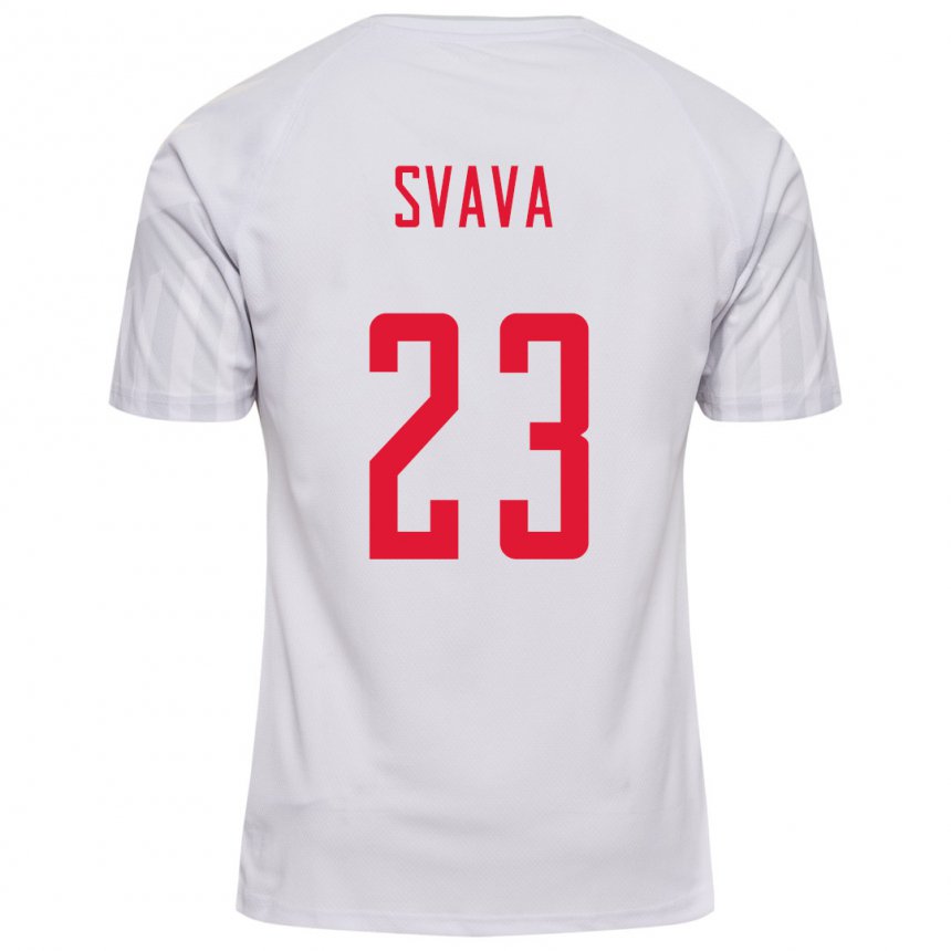 Mujer Camiseta Dinamarca Sofie Svava #23 Blanco 2ª Equipación 22-24 La Camisa