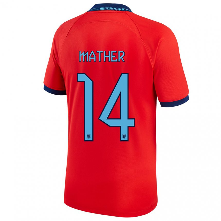 Mujer Camiseta Inglaterra Sam Mather #14 Rojo 2ª Equipación 22-24 La Camisa