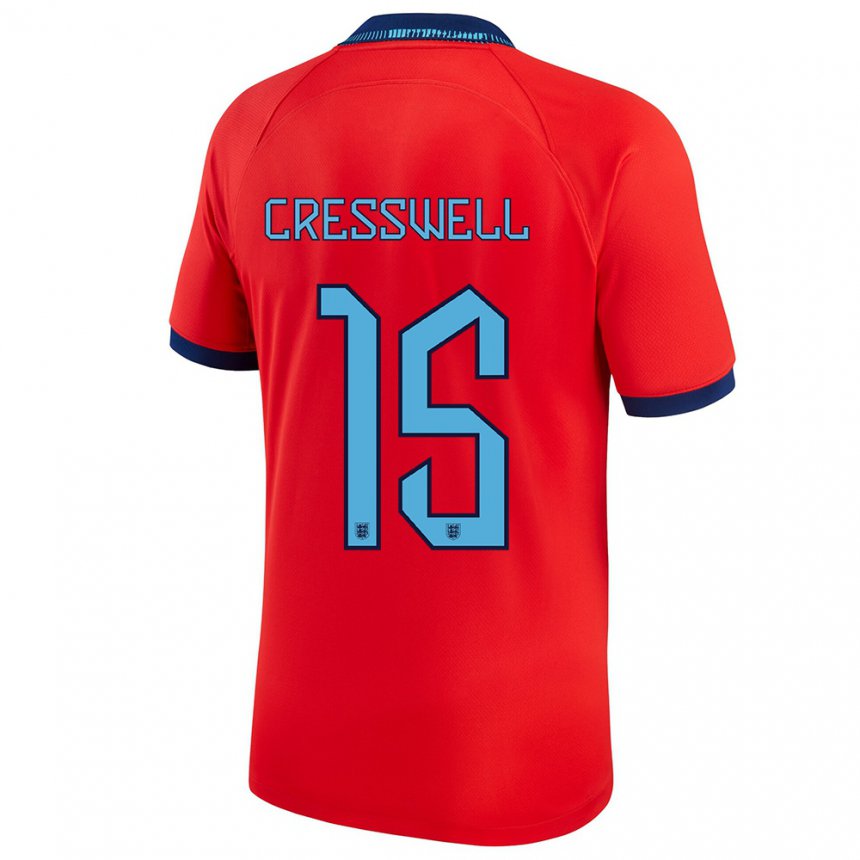 Mujer Camiseta Inglaterra Charlie Cresswell #15 Rojo 2ª Equipación 22-24 La Camisa