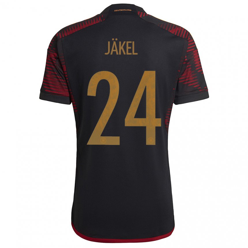 Mujer Camiseta Alemania Frederik Jakel #24 Granate Negro 2ª Equipación 22-24 La Camisa