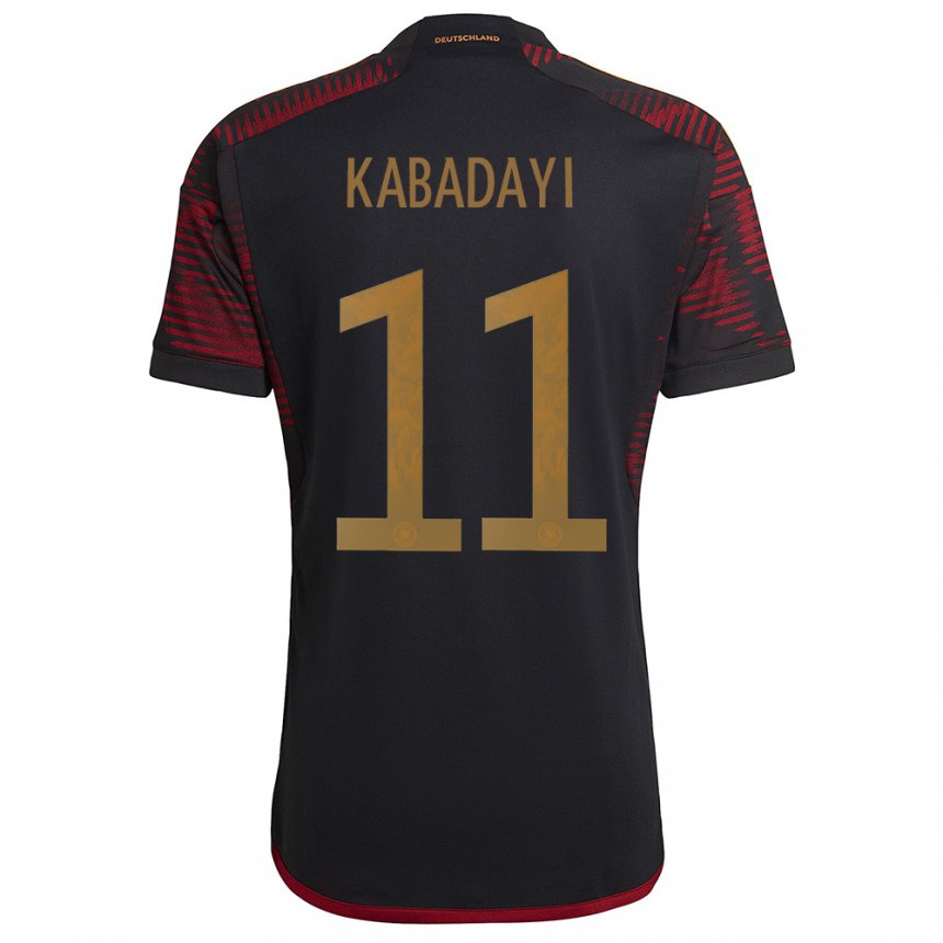 Mujer Camiseta Alemania Yusuf Kabadayi #11 Granate Negro 2ª Equipación 22-24 La Camisa