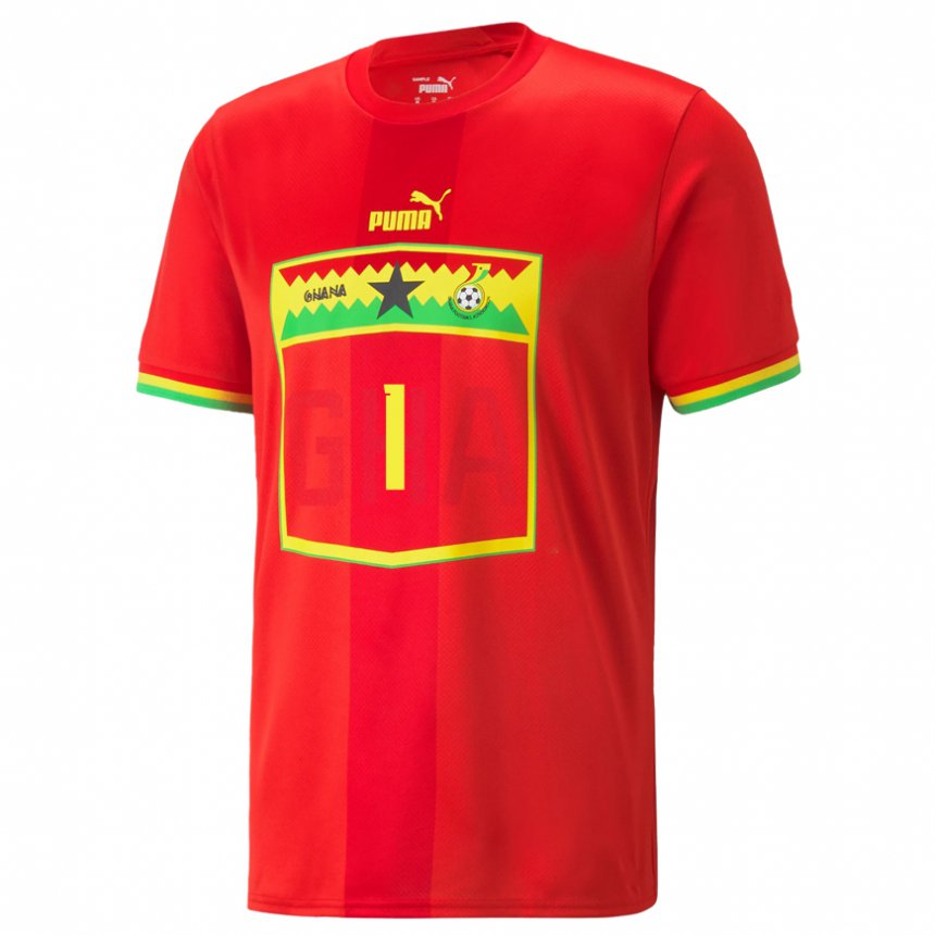 Mujer Camiseta Ghana Gregory Obeng Sekyere #1 Rojo 2ª Equipación 22-24 La Camisa