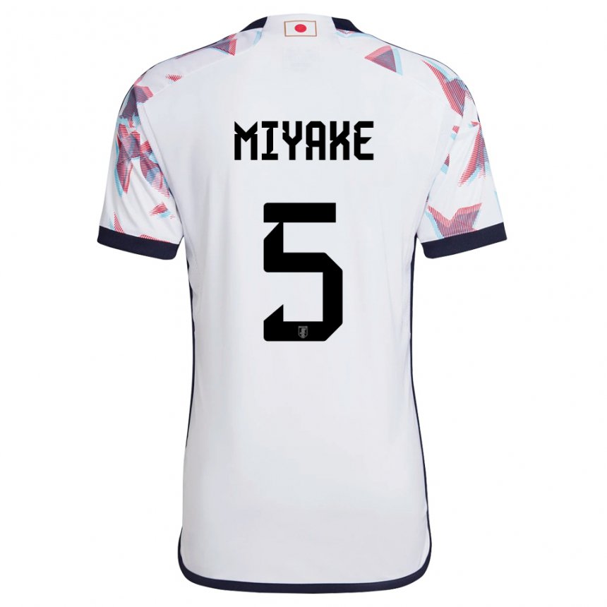 Mujer Camiseta Japón Shiori Miyake #5 Blanco 2ª Equipación 22-24 La Camisa