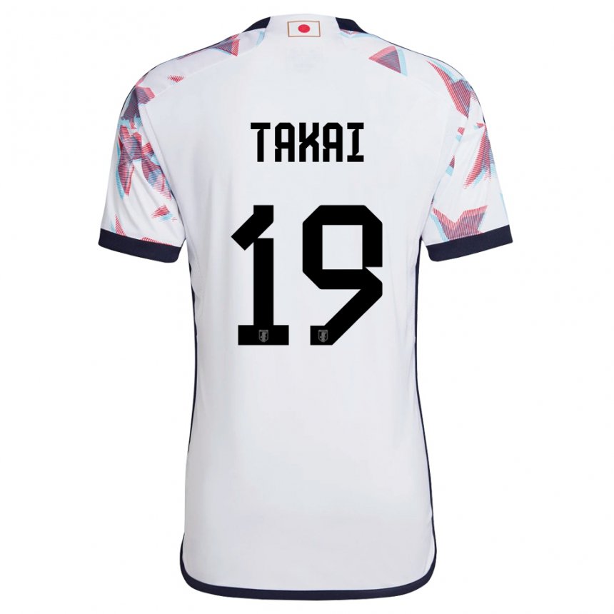 Mujer Camiseta Japón Kota Takai #19 Blanco 2ª Equipación 22-24 La Camisa