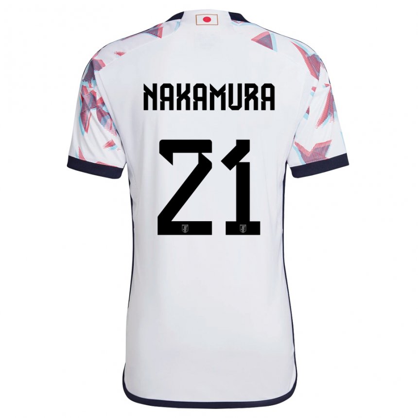 Mujer Camiseta Japón Jiro Nakamura #21 Blanco 2ª Equipación 22-24 La Camisa